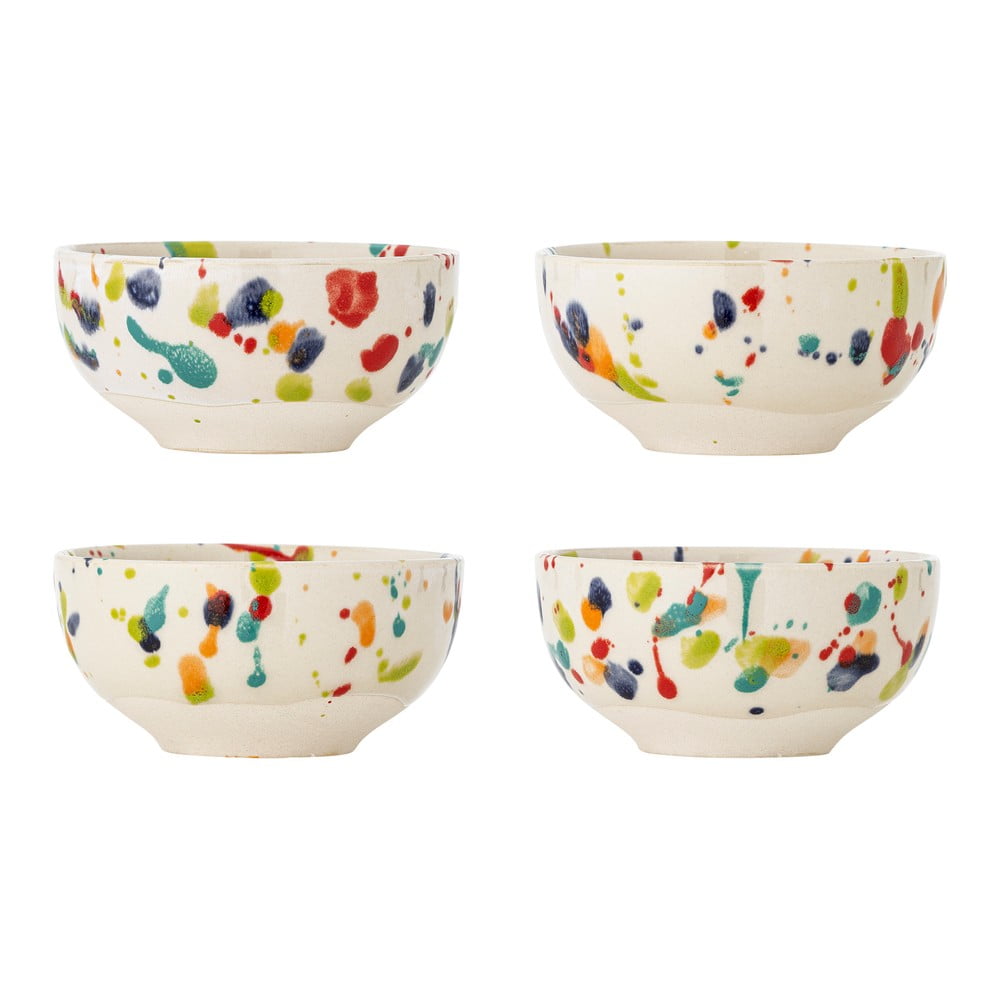 Krémové misky v súprave 4 ks z kameniny 300 ml Freckles – Bloomingville