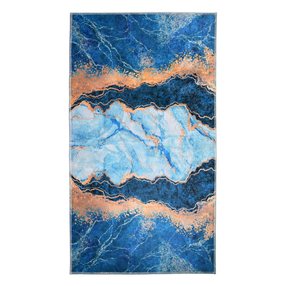 Modrý/v zlatej farbe koberec 140x80 cm - Vitaus