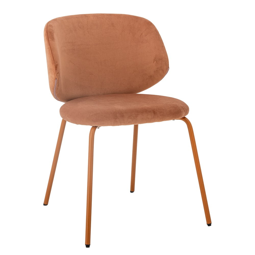 Oranžové zamatové jedálenské stoličky v súprave 2 ks Ponte – Bloomingville