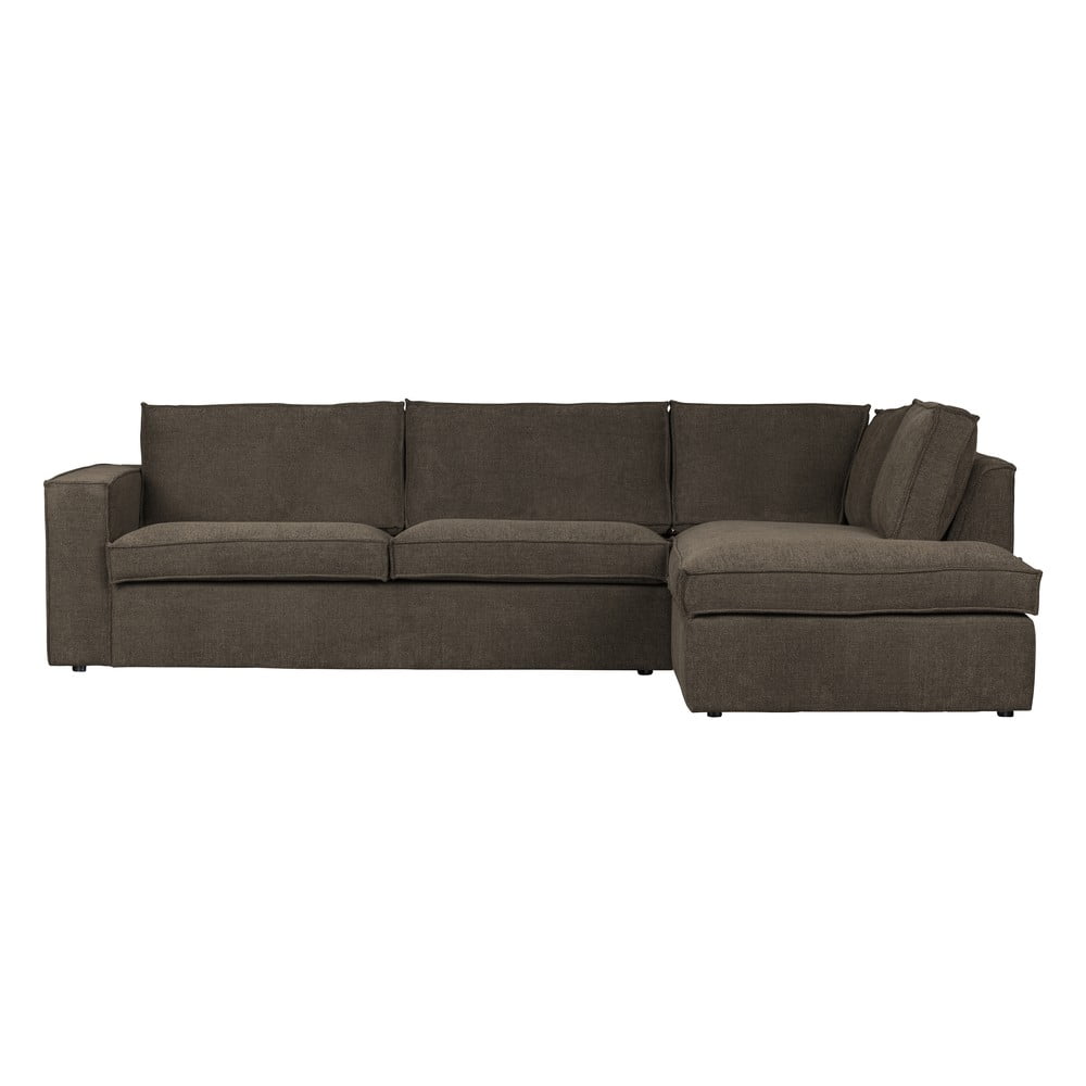 Tmavohnedá rohová pohovka WOOOD Freddie