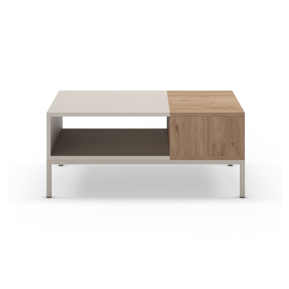 Krémový konferenčný stolík 56x90 cm Cailin – Marckeric