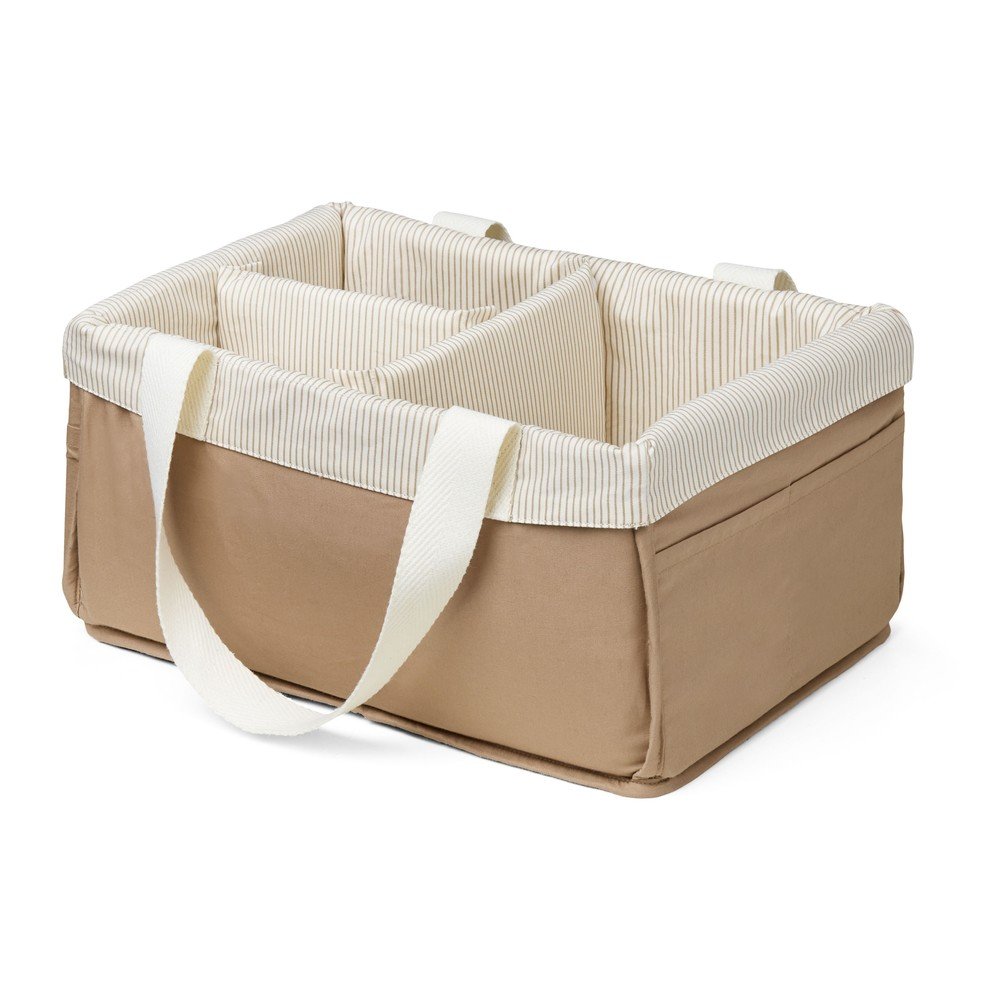 Svetlohnedý látkový detský úložný box 24x34x17 cm Classic Stripes Camel – Cam Cam Copenhagen