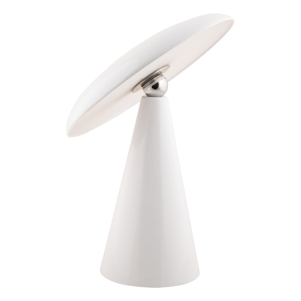 Biela LED stmievateľná stolová lampa (výška 26 cm) Phoebe – Leitmotiv