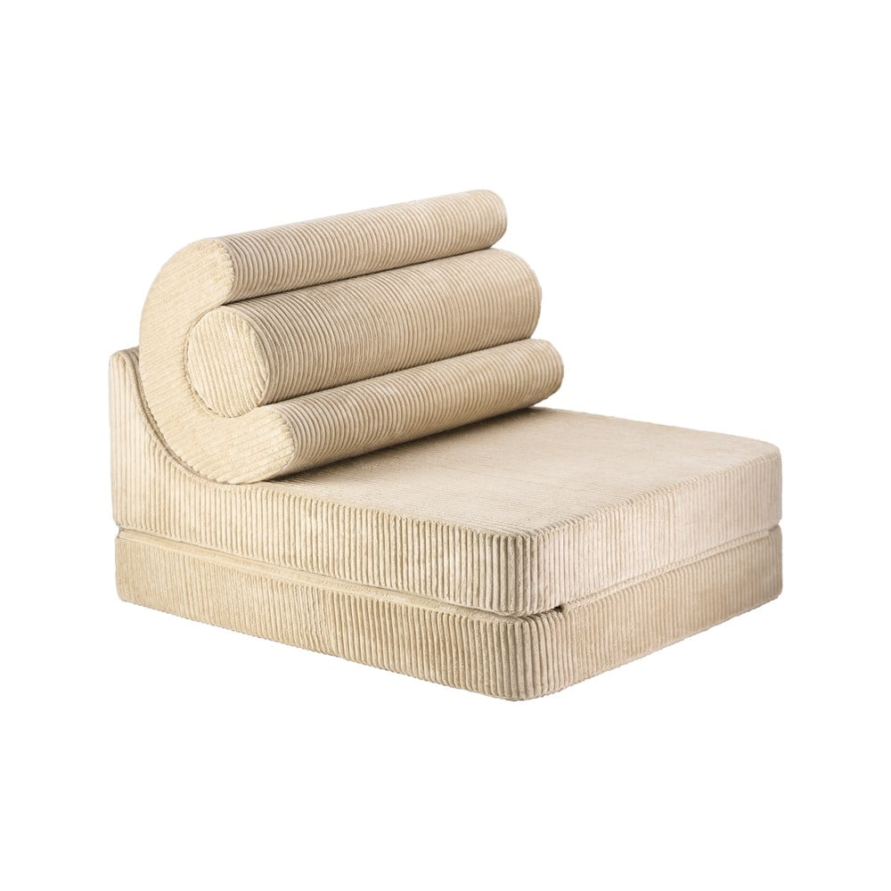 Svetlohnedé menčestrové detské kresielko Flipster – Wigiwama