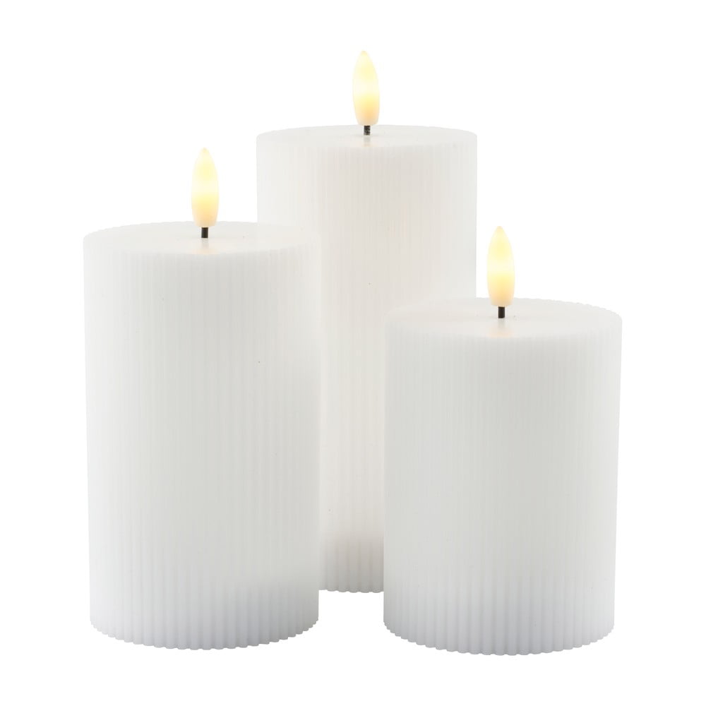 Biele dobíjacie svetelné dekorácie v súprave 3 ks Smilla – Sirius