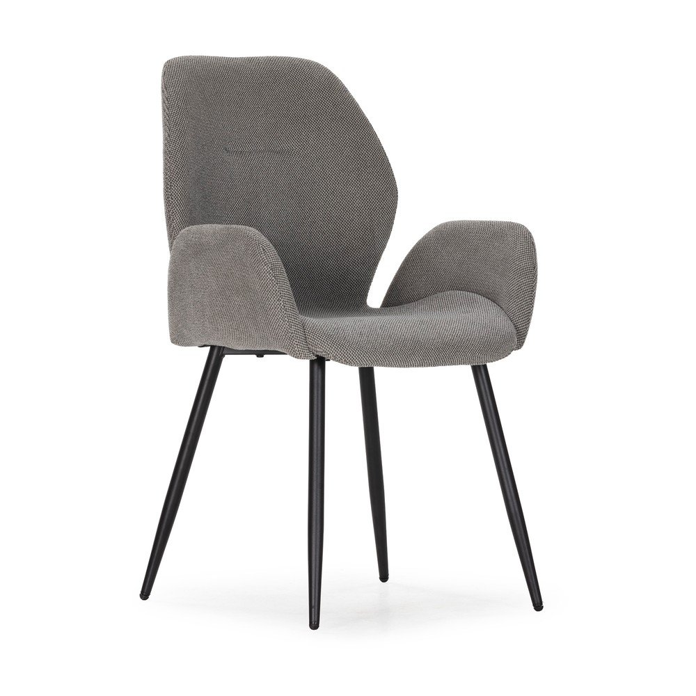 Sivé čalúnené jedálenské kreslá v súprave 2 ks Ansu – Marckeric