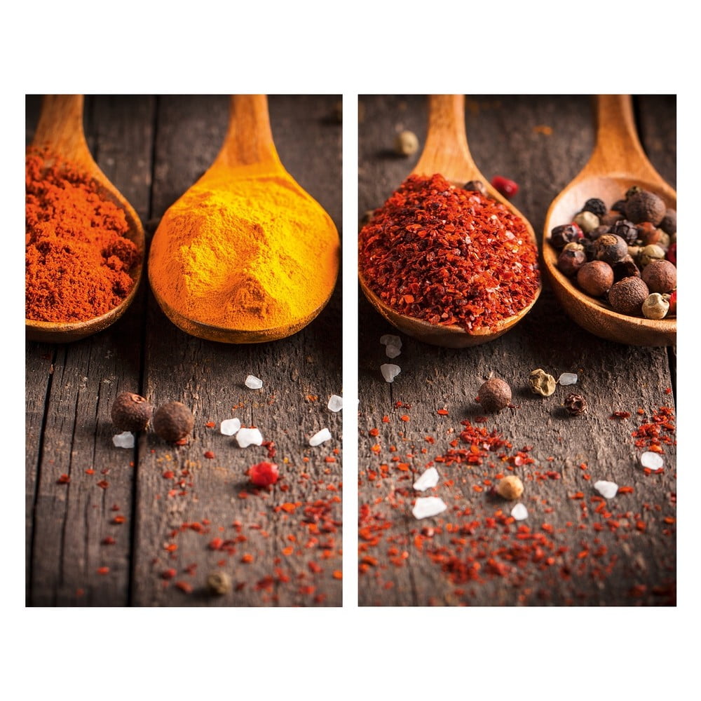 Kryty na sporák z tvrdeného skla v súprave 2 ks 52x30 cm Curry - Allstar