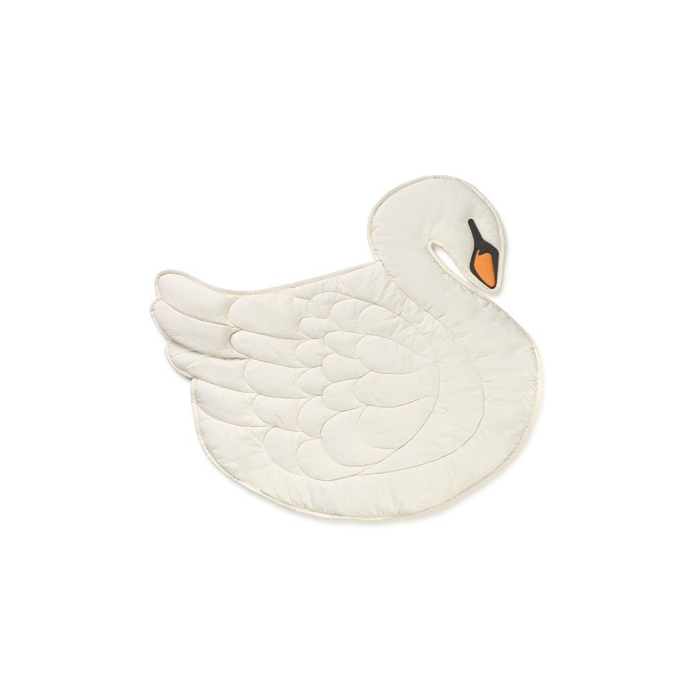 Krémová detská hracia podložka 100x110 cm Swan – Lorena Canals