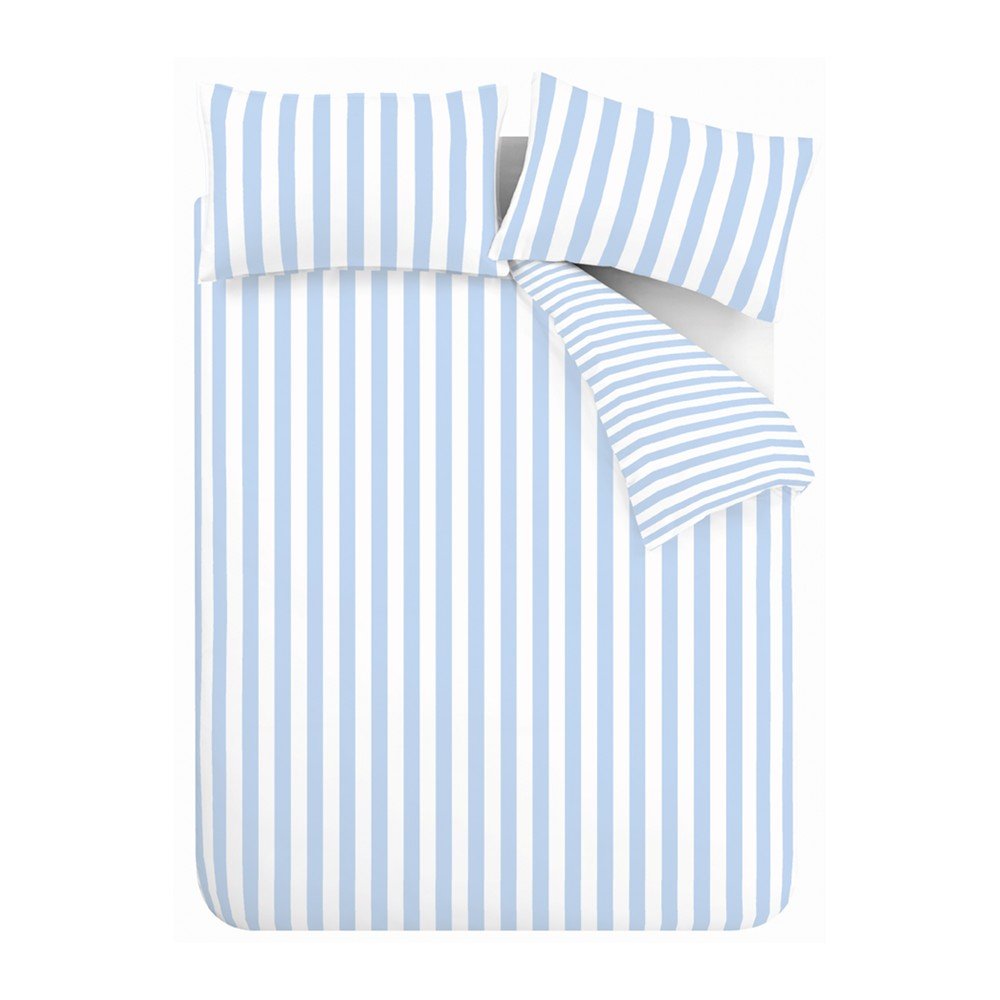 Biele/modré 3-dielne obliečky na dvojlôžko 200x200 cm Stripe Tease – Sassy B