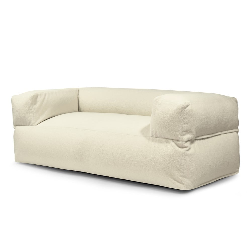 Krémový sedací vak z textílie buklé Sofa MooG – SLOWDOWN