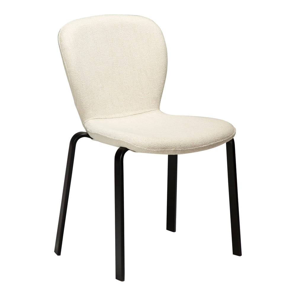 Krémovobiela čalúnená jedálenská stolička Heap – DAN-FORM Denmark