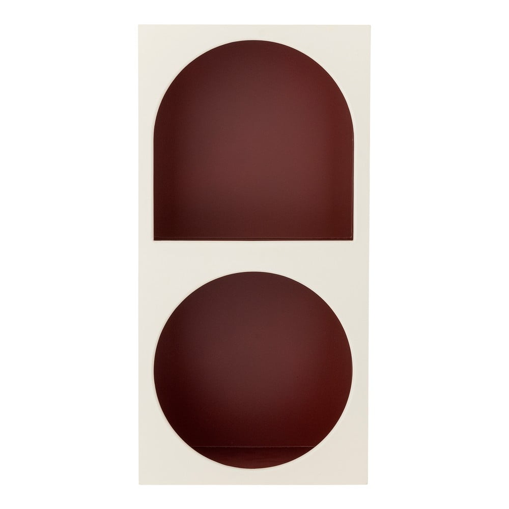 Červená/biela nástenná knižnica 30x60 cm Graphia – Bloomingville