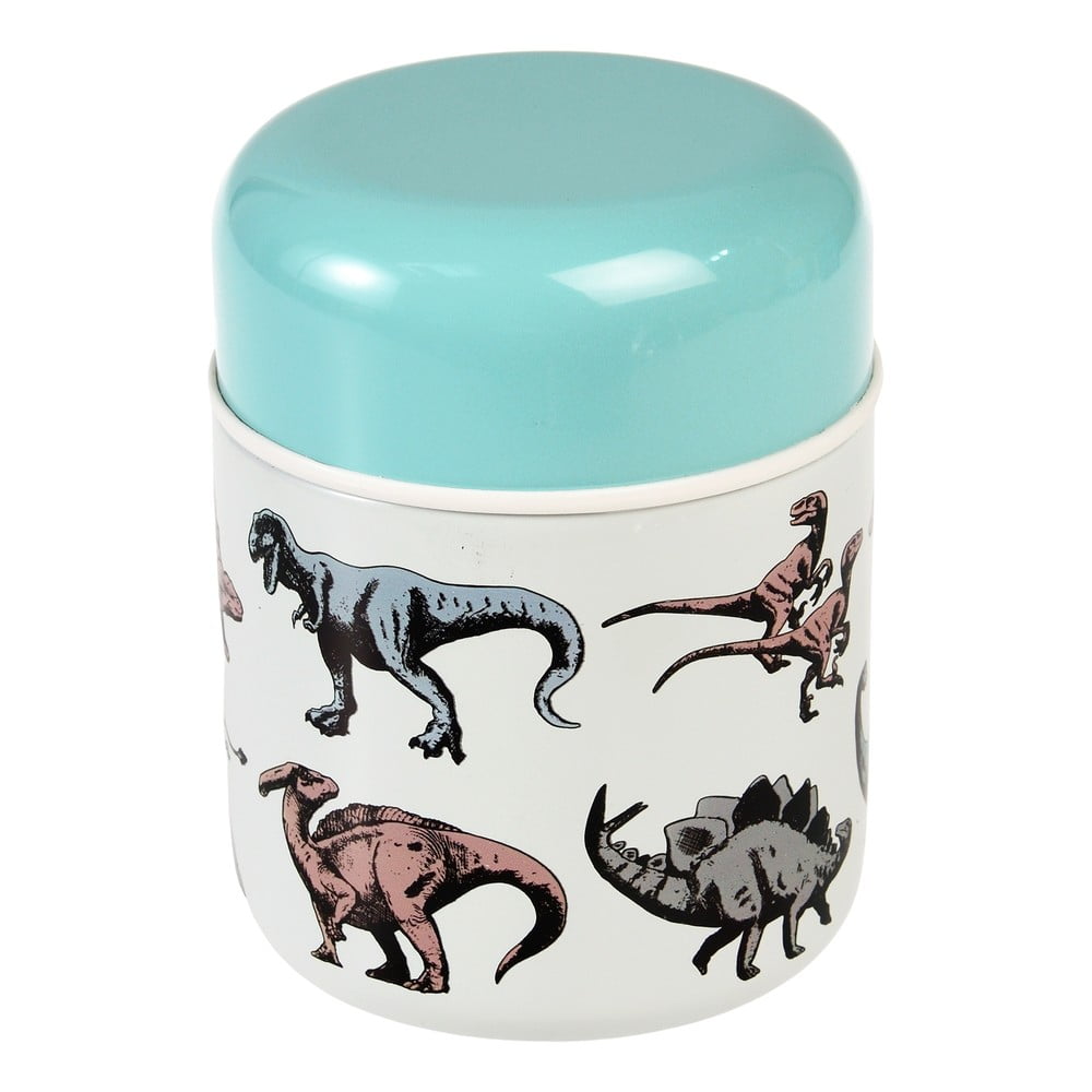 Modrá/krémová termoska na jedlo/detská 280 ml Prehistoric Land – Rex London