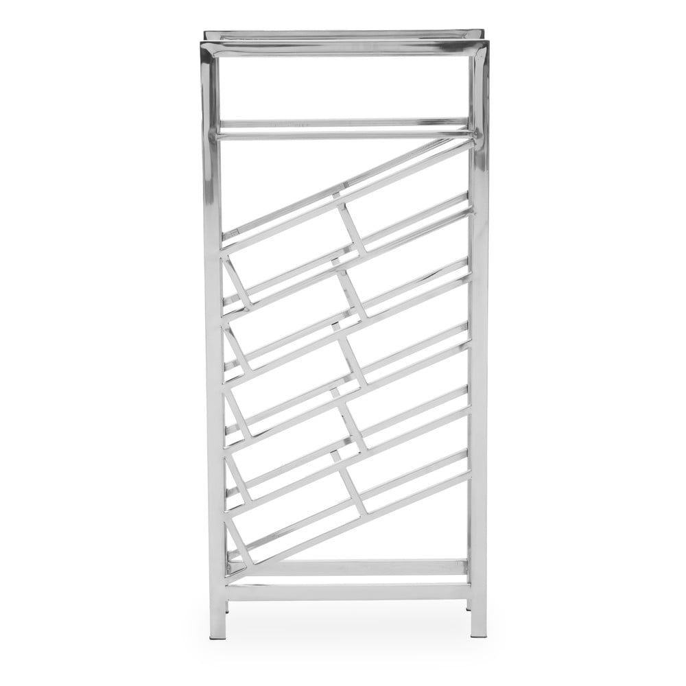 Kovový regál na víno v lesklo striebornej farbe na 24 fliaš Barolo – Premier Housewares