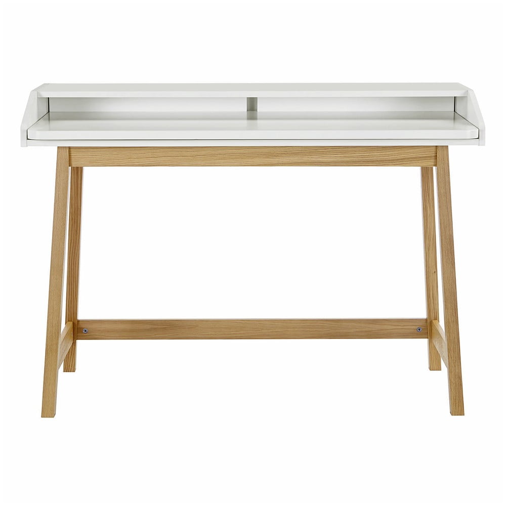 Pracovný stôl s bielou doskou Woodman St. James