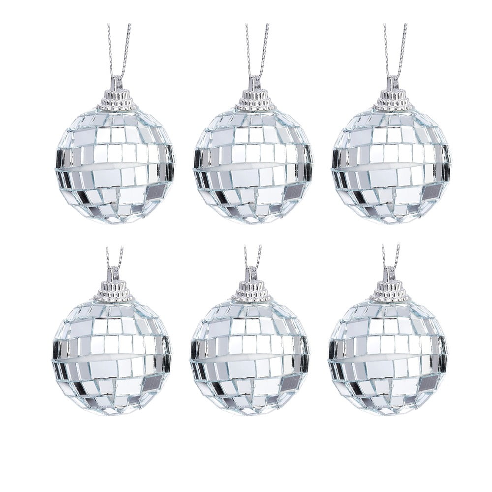 Plastové vianočné gule v súprave 6 ks ø 4 cm Mirror Ball Mini – Sass & Belle