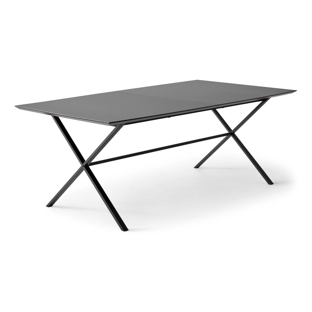 Čierny rozkladací jedálenský stôl s čiernou doskou 90x165 cm Meza – Hammel Furniture