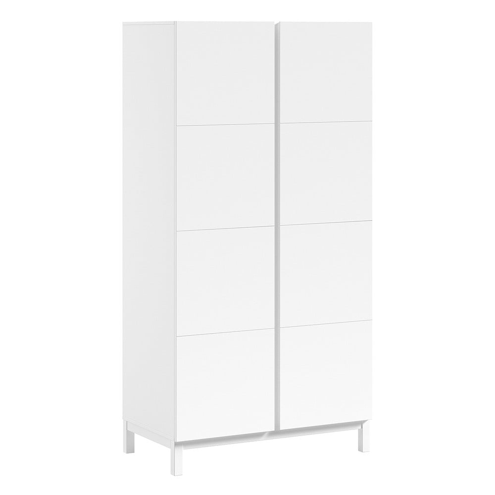 Biela detská šatníková skriňa 99x196x58 cm Eva – Vipack