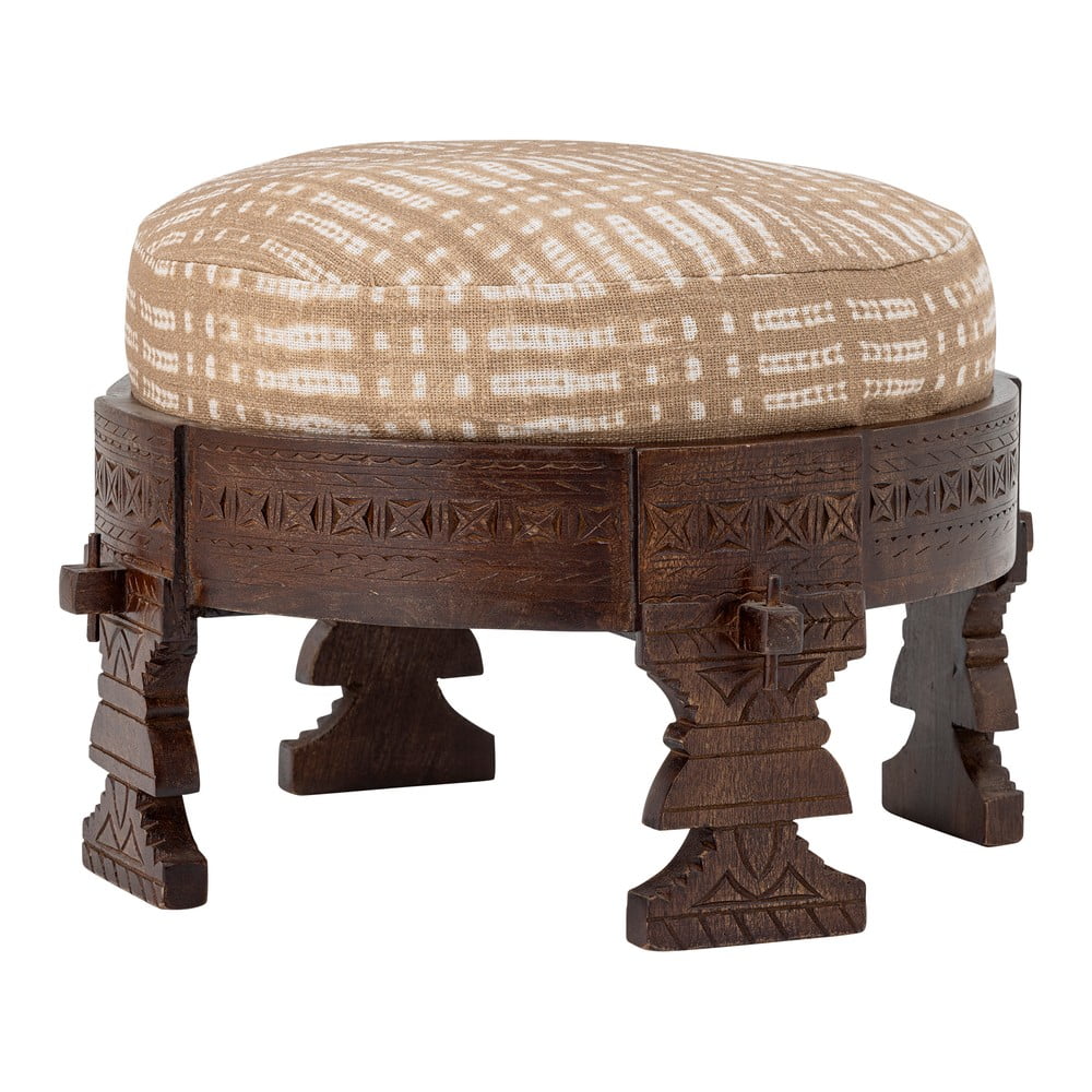 Béžovo-tmavohnedý taburet Paloma – Bloomingville