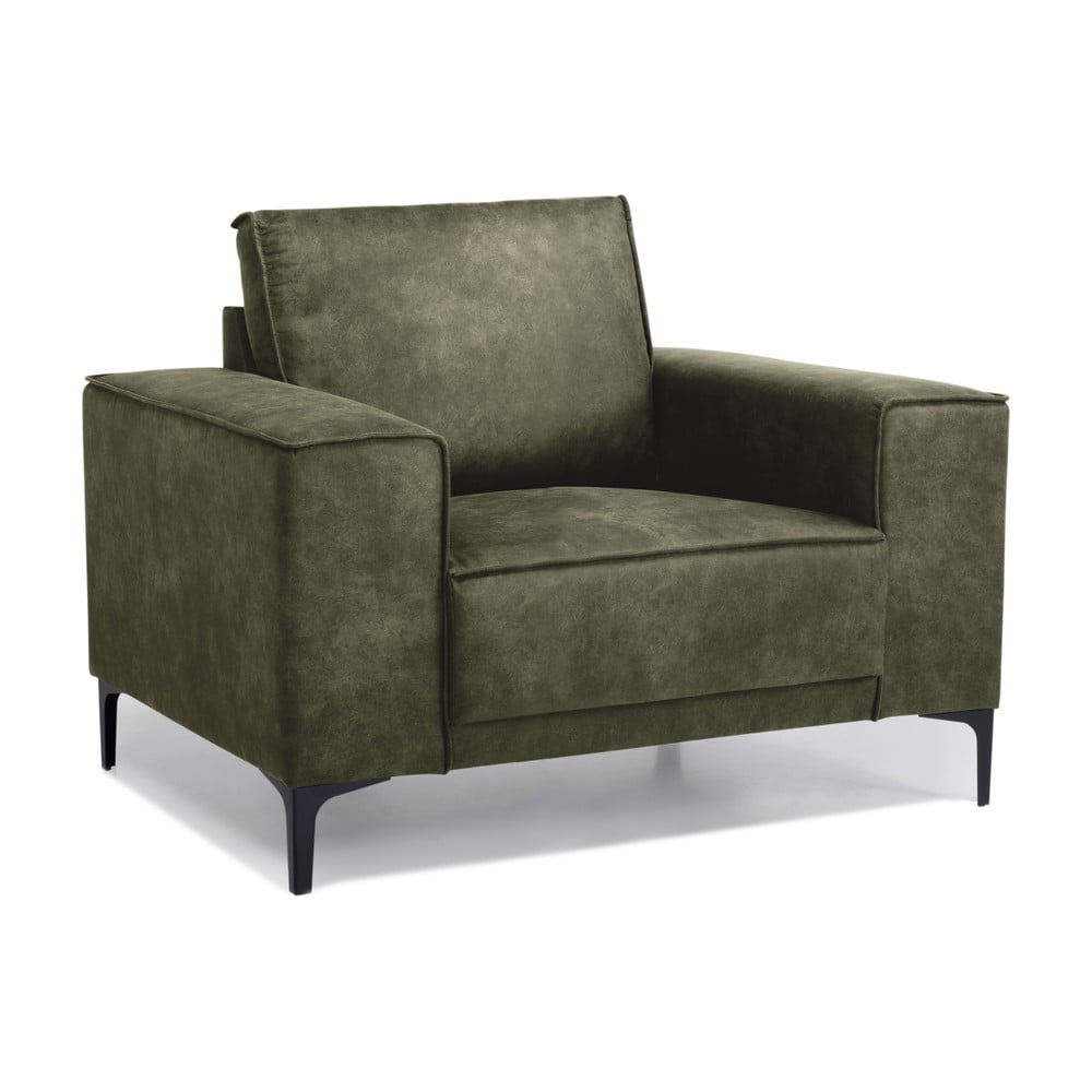 Zelené kreslo z imitácie kože Copenhagen – Scandic