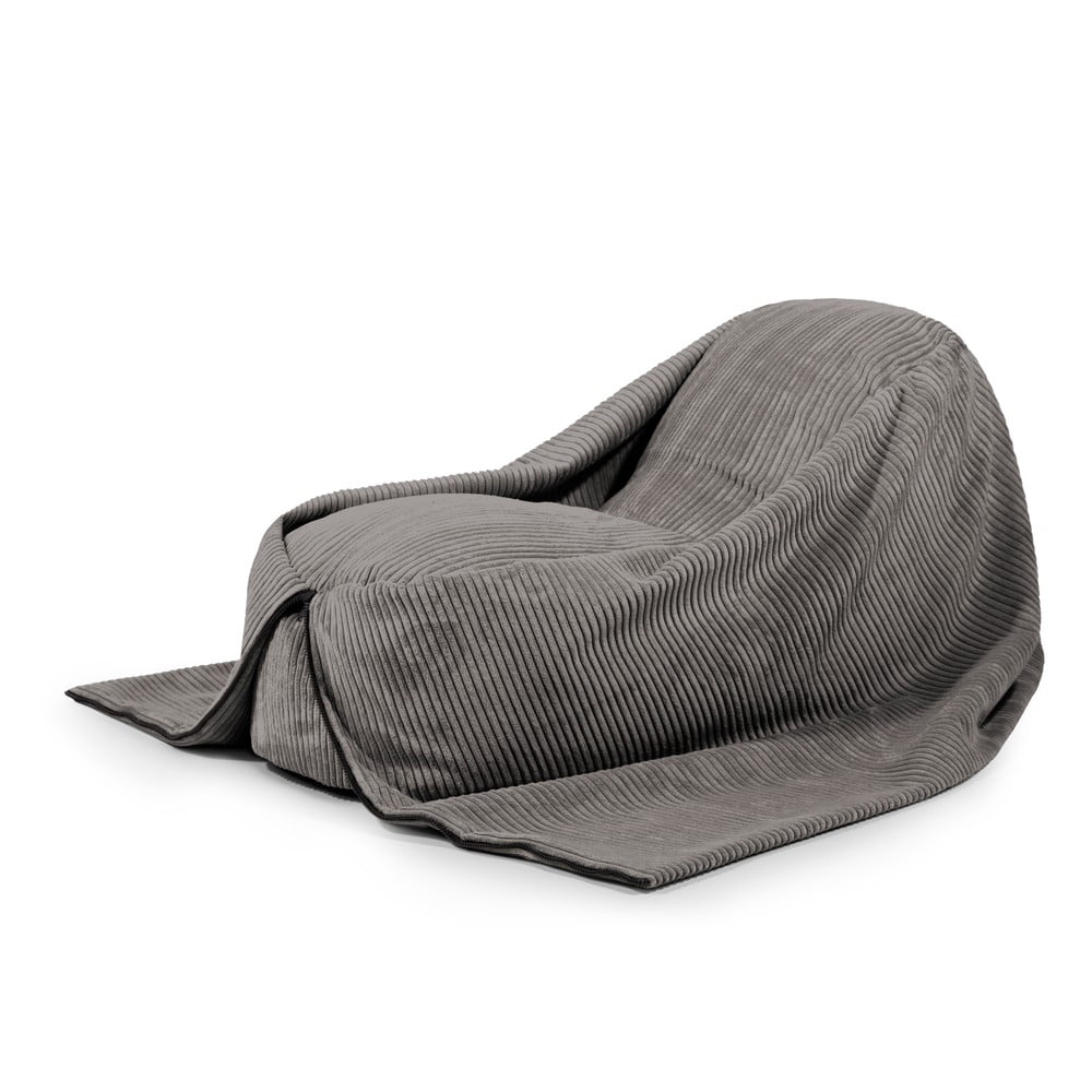 Tmavosivý menčestrový detský sedací vak Cocoon 120 – SLOWDOWN