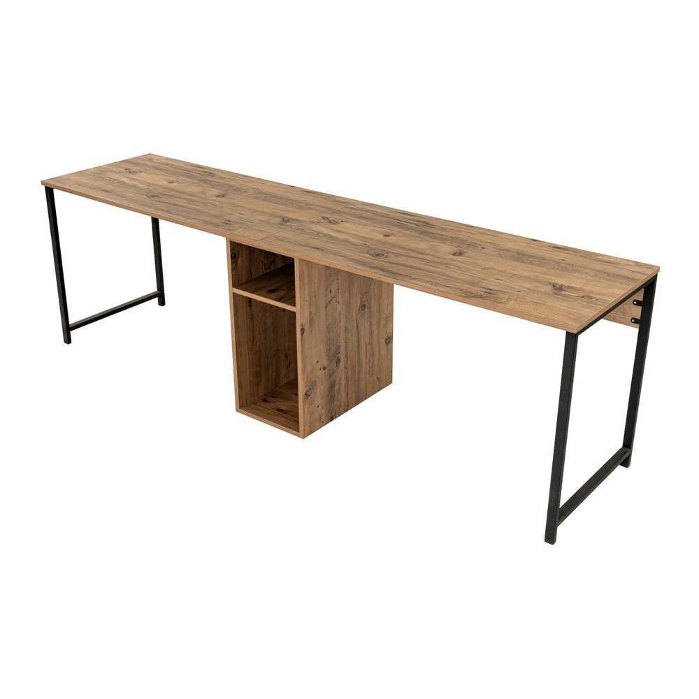 Pracovný stôl v dekore borovice 60x240 cm Twin – Kalune Design