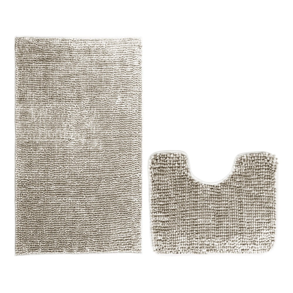 Súprava 2 béžových kúpeľňových predložiek AmeliaHome Bati