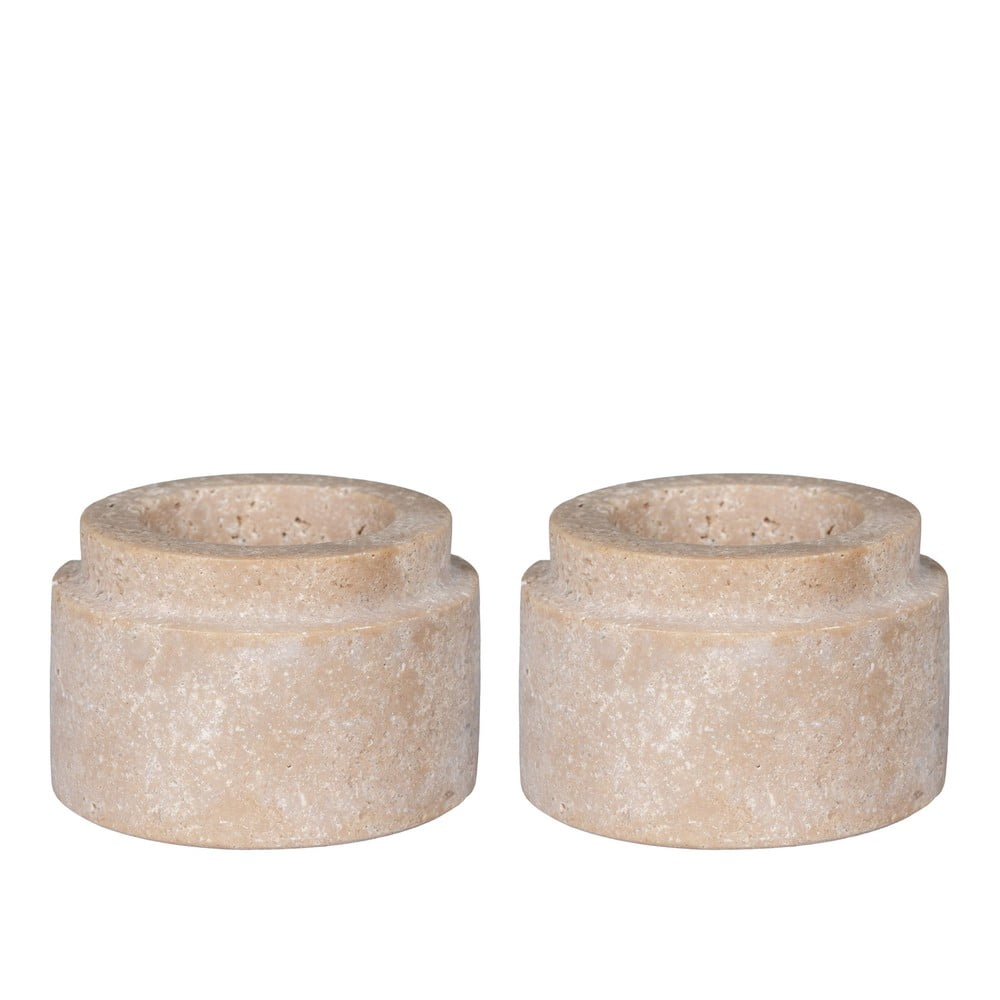 Kamenné svietniky na čajovú sviečku v súprave 2 ks – House Nordic