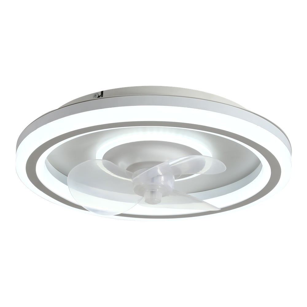 Biele LED stropné svietidlo na diaľkové ovládanie/s ventilátorom Alan – SULION