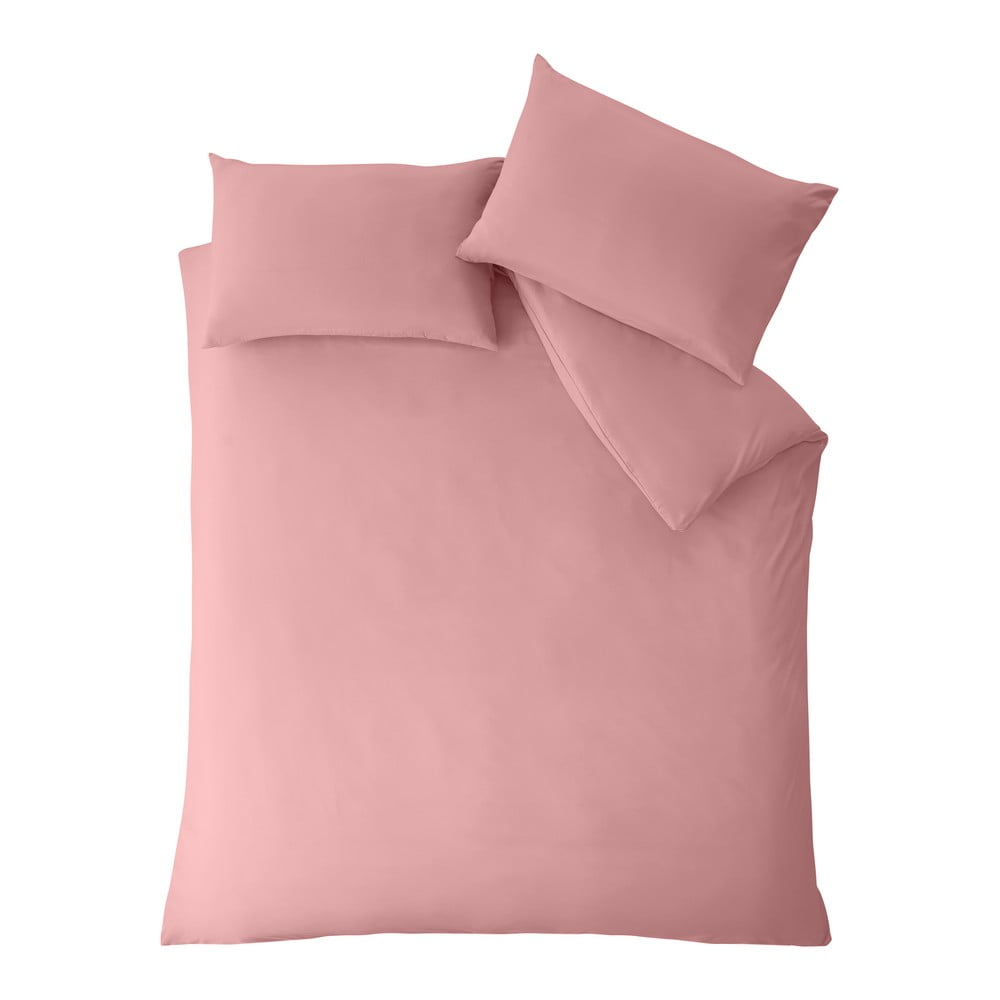 Ružové obliečky na jednolôžko 135x200 cm So Soft Non–Iron – Catherine Lansfield