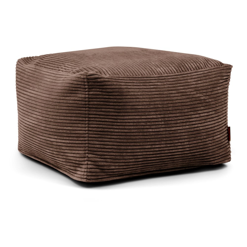 Tmavohnedý menčestrový sedací vak Softbox MooG – SLOWDOWN