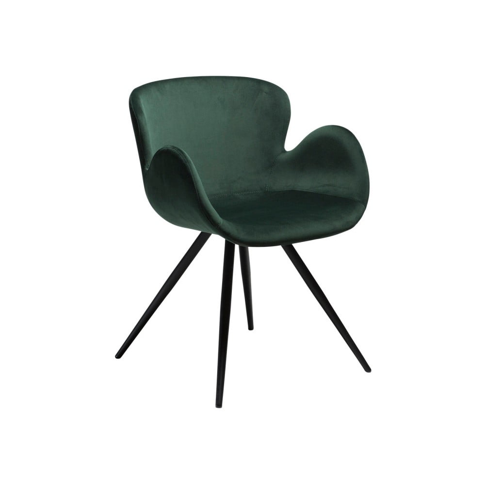 Zelené čalúnené jedálenské kreslo s podrúčkami Gaia – DAN-FORM Denmark