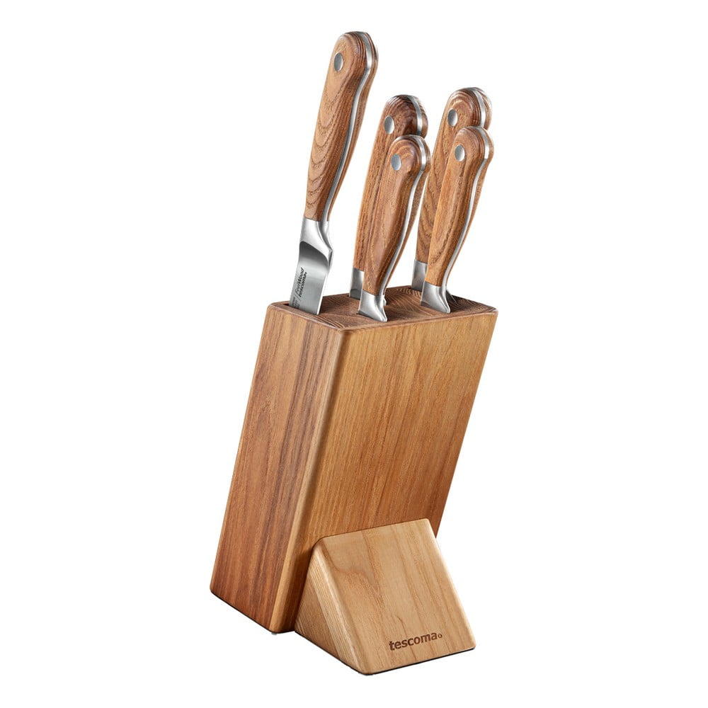 Súprava nožov so stojanom 5 ks Feelwood – Tescoma