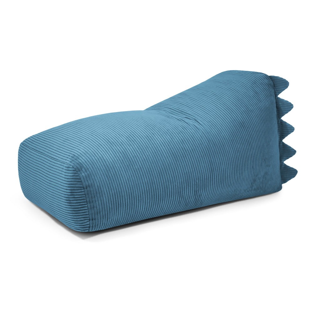 Modrý menčestrový detský sedací vak Snug 130 Dragon – SLOWDOWN