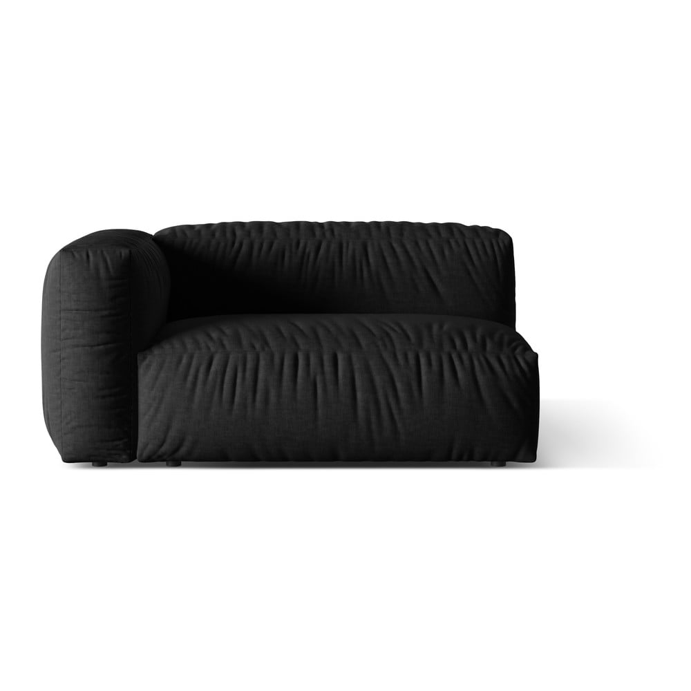 Čierny modul pohovky (ľavý roh) Martina – Micadoni Home