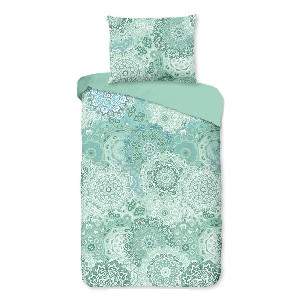 Zelené bavlnené obliečky na dvojlôžko Bonami Selection Mandala