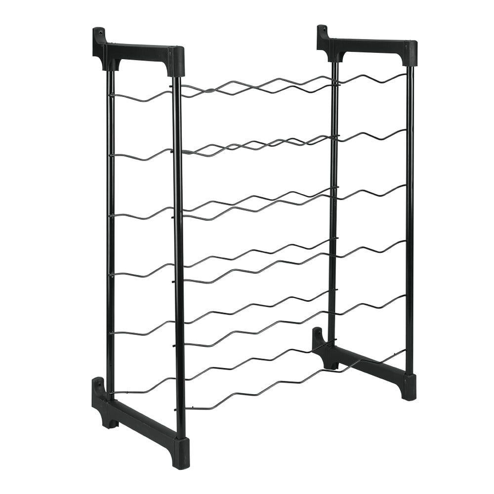 Sivý kovový regál na víno počet fliaš 30 Chianti – Metaltex