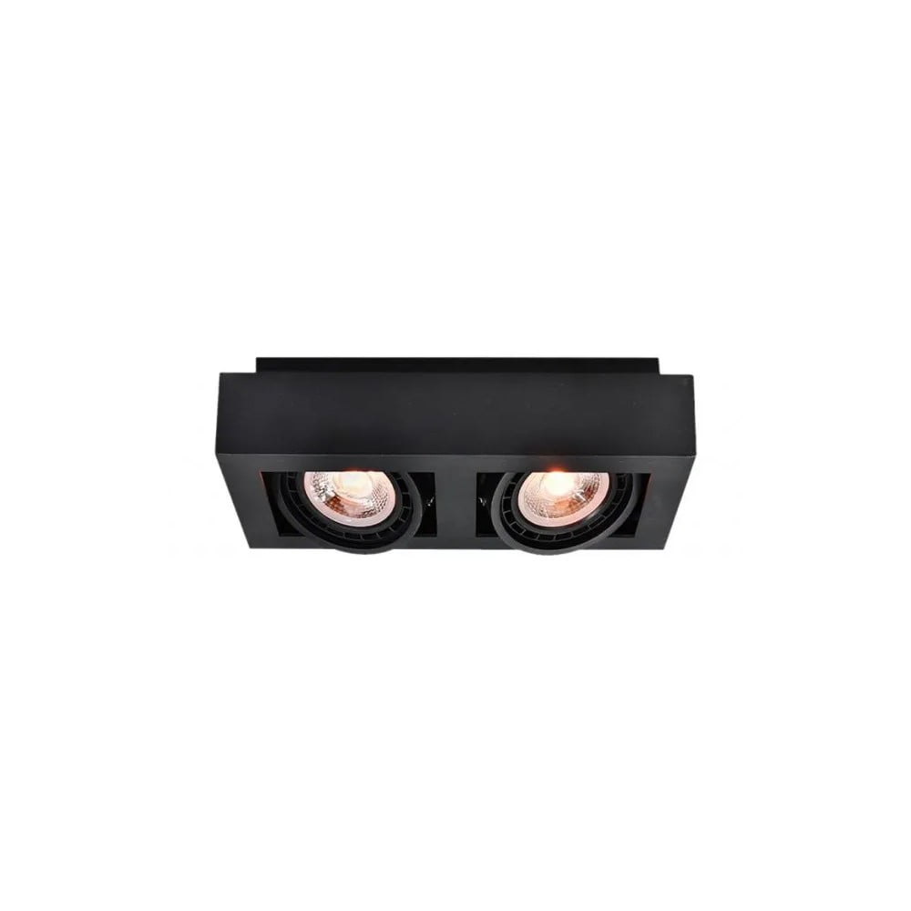 Čierne stropné svietidlo s kovovým tienidlom 34x18