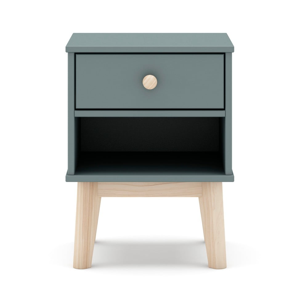 Detský nočný stolík sivozelený Esteban – Marckeric