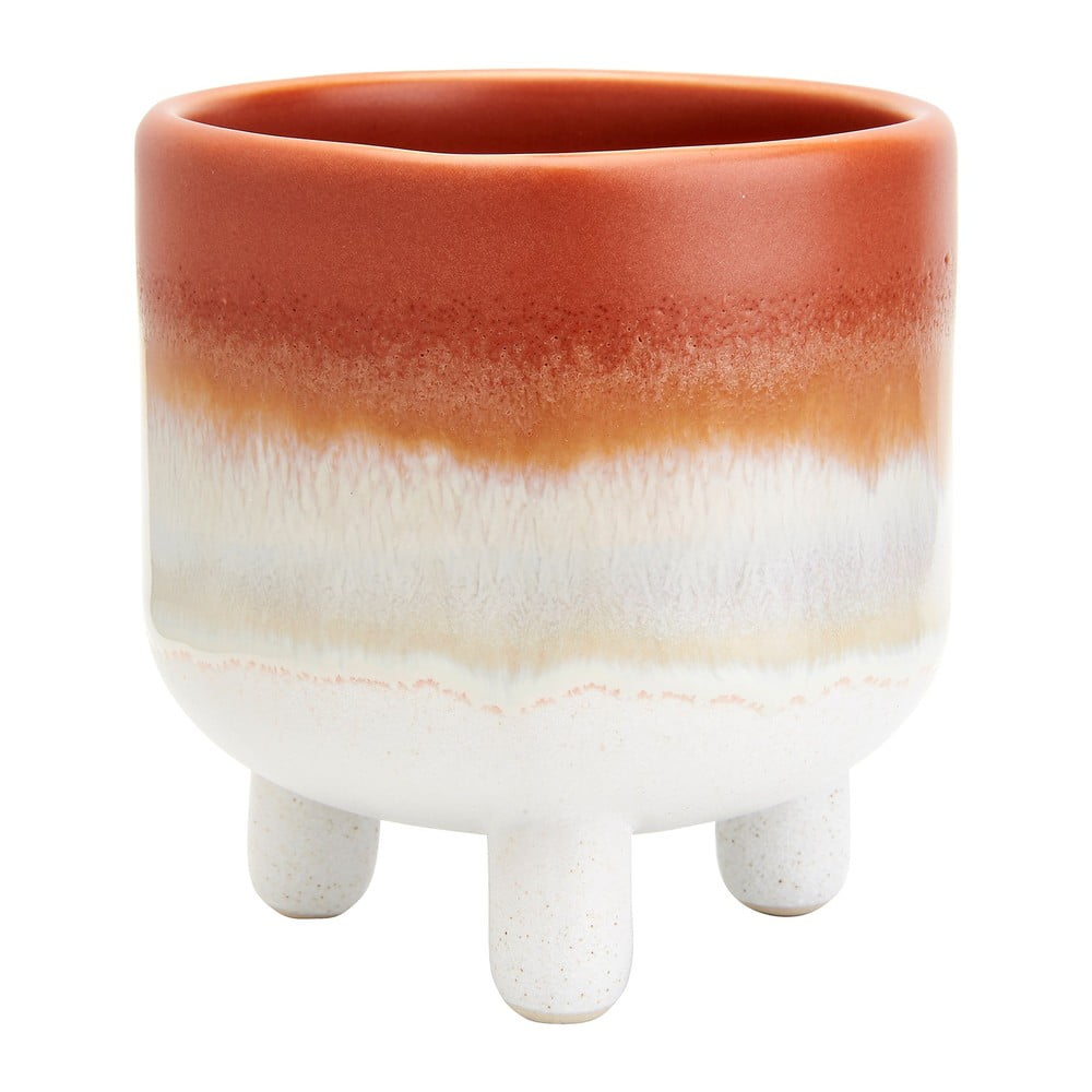Oranžovo-biely kvetináč Sass & Belle Bohemian Home Mojave