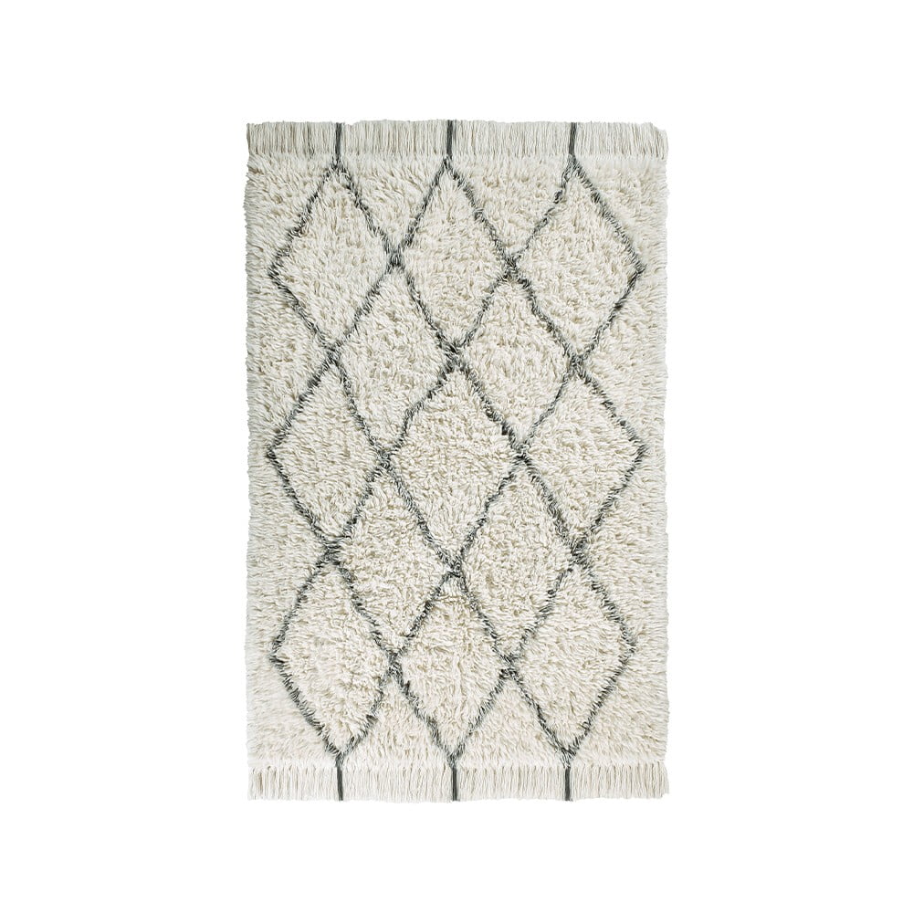 Krémový prateľný ručne tkaný vlnený koberec 140x200 cm Berber Soul – Lorena Canals