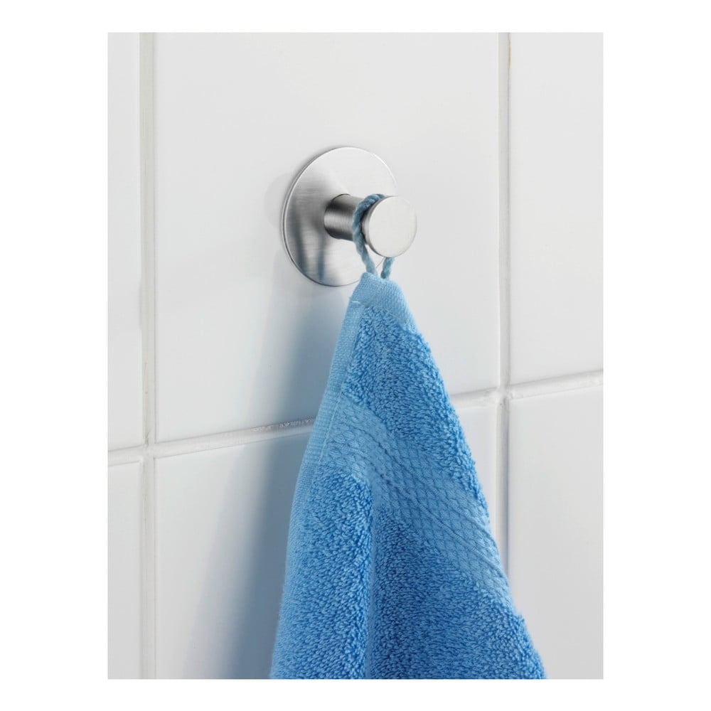 Samodržiaci nástenný háčik v striebornej farbe Wenko Celano