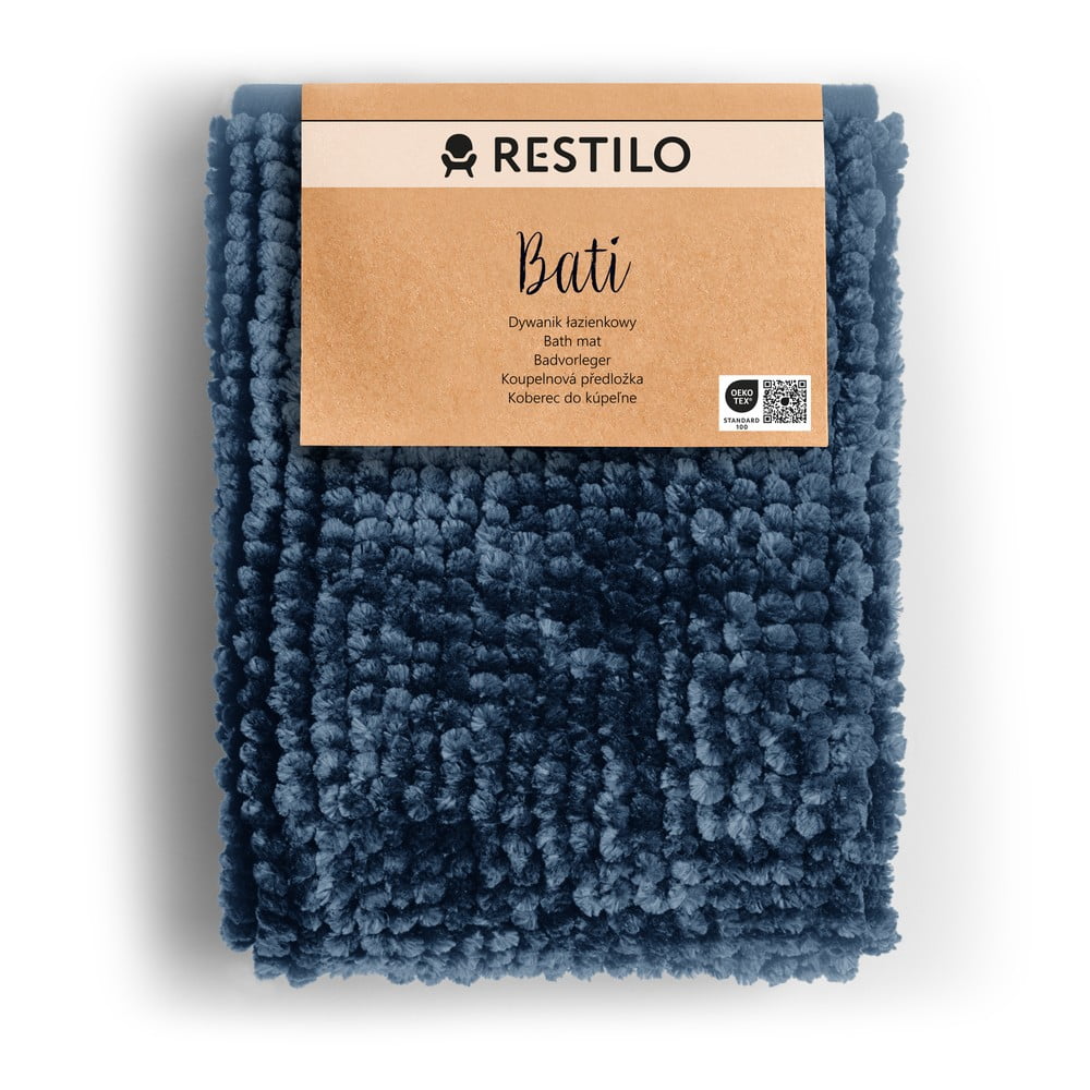 Tmavomodrá kúpeľňová predložka 70x120 cm Bati – Restilo
