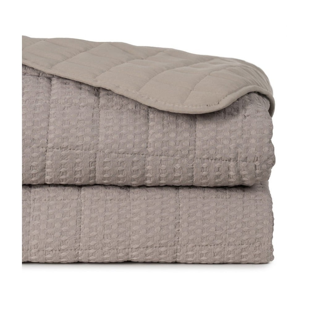 Béžový prešívaný pléd 180x260 cm – Ixia