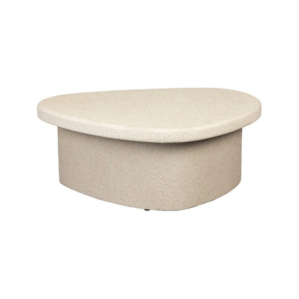 Béžový konferenčný stolík v dekore mramoru 49x74 cm Veda – Dutchbone