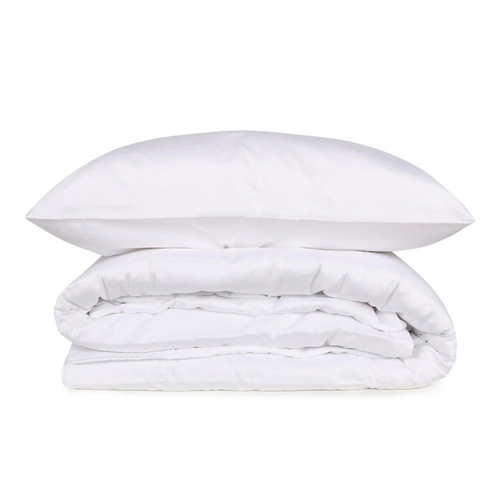 Biele obliečky na dvojlôžko/predĺžené z bavlneného saténu 240x220 cm Elegant – Mijolnir