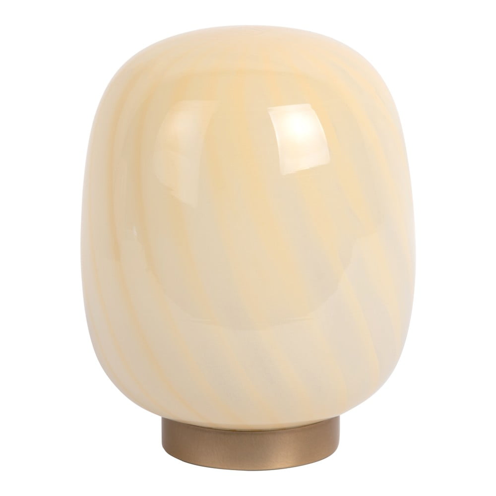 Svetložltá stolová lampa so skleneným tienidlom (výška 20 cm) Summer Globe – Leitmotiv