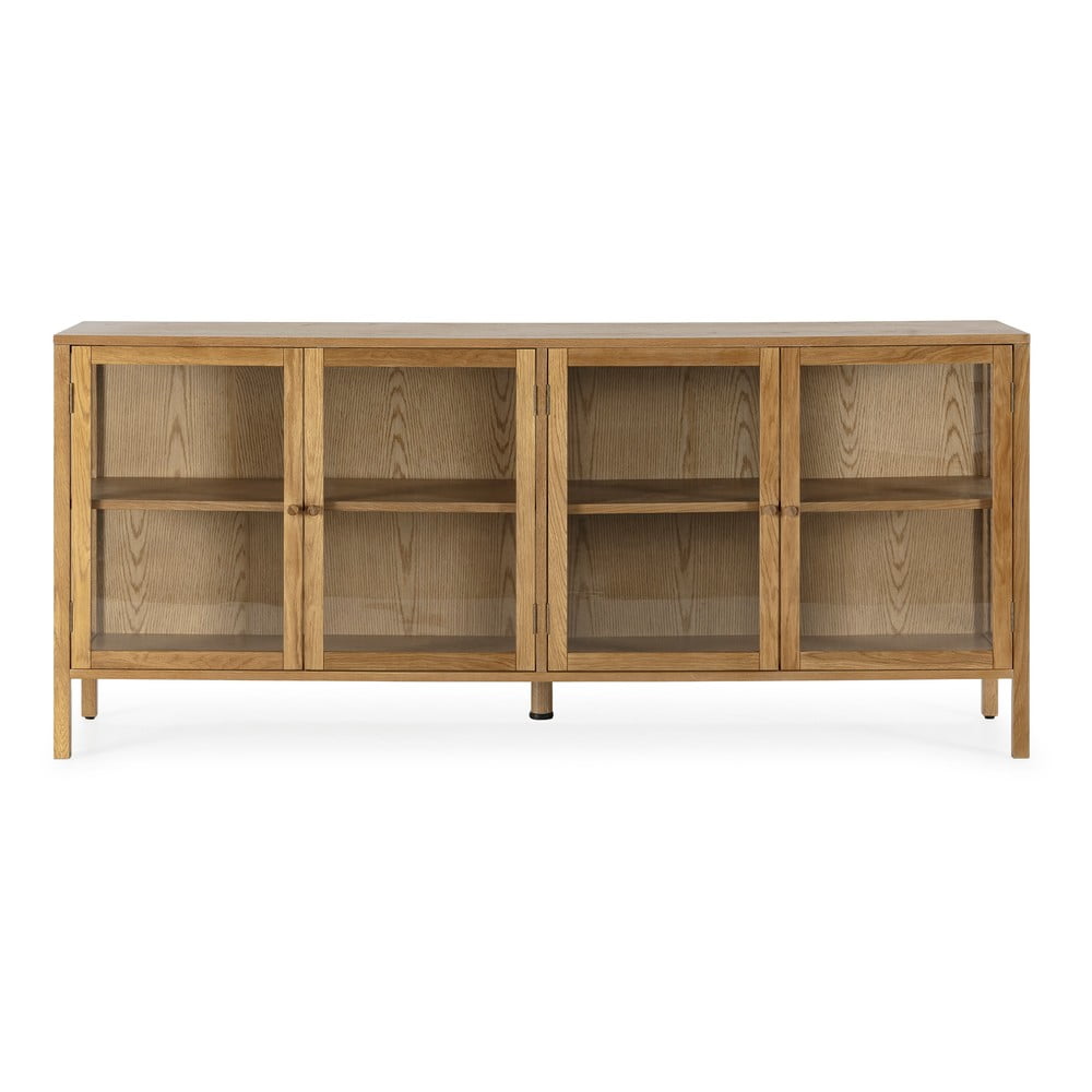 Vitrína v dekore duba v prírodnej farbe 180x80x40 cm Ceci – MOME