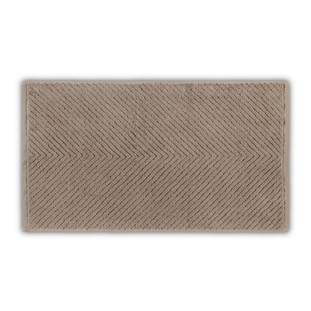 Hnedý bavlnený uterák 71x40 cm Chevron - Foutastic