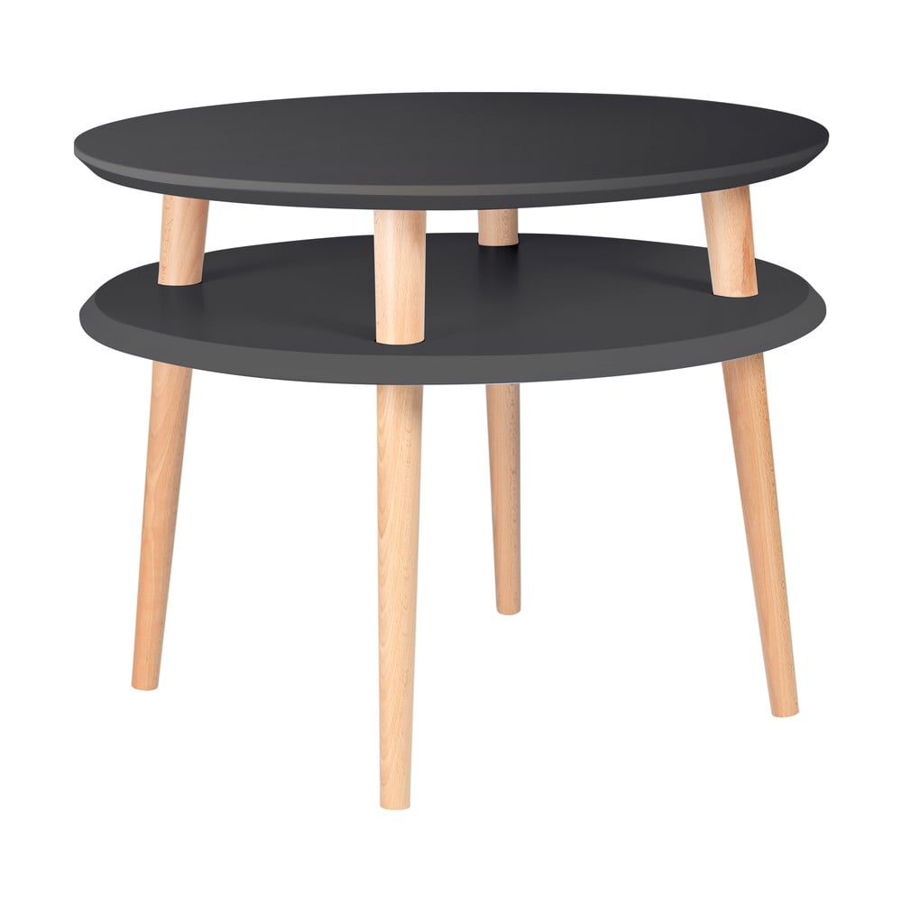 Grafitovosivý konferenčný stolík Ragaba UFO